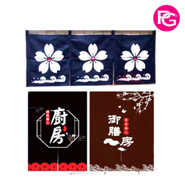 *OT-1008-棉布日式門簾(3掛法/5尺寸/20色)