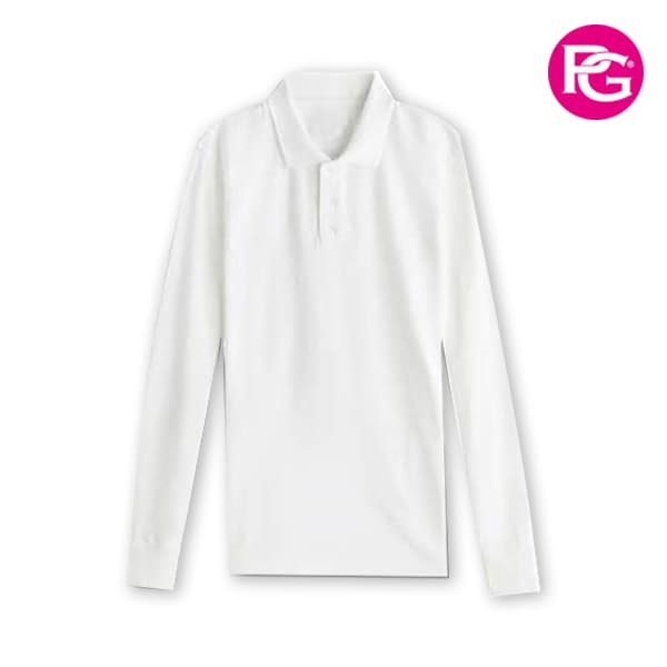 PL-1020 皇冠客製絲光棉長袖POLO衫:圖片 3